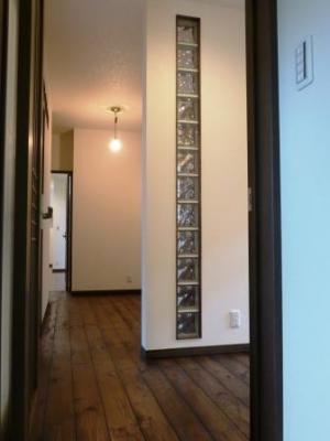 ガラスブロックのアクセント