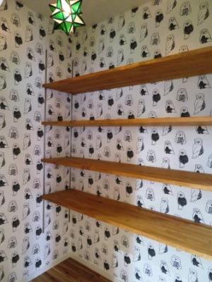 壁紙がかわいいパントリー